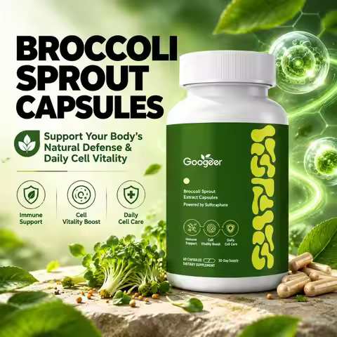 Broccoli Sprout Extract Capsules Supports Skin Radiance Immune Defense Cell Vitality Broccoli Sprout