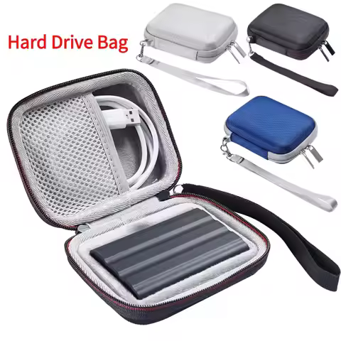 Shockproof Carrying Case Anti-Scratch EVA External Hard Drive Bag for Samsung T7 Shield/T9 4TB/2TB/1