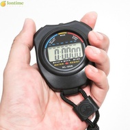 LONTIME Electronic Stopwatch, Black Portable Sport Stopwatch Timer, Timer LCD Display Lightweight Di