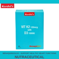 (Exp 12/25) Kordel's Vitamin K2 120mcg with Vitamin D3 1000iu 60 softgels for Immune, Heart and Bone Health