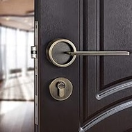 XYLFF American/Bedroom Door Handle Lock Security Entry Split Silent Lock Core Door Furniture Indoor Door Handle Lockset (Color : E)