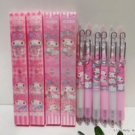 Sanrio series cute signature pen Mymelody Kuromi Cinnamoroll press pen stationery store boxed student study stationery wholesale gel pen display box
