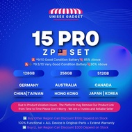 (ORI SIM) 15P and 15 Used ZP SET 256gb512gb Second Hand Device