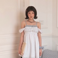 Váy babydoll hoa nhí NAKEDbyV váy cộc tay phối vải giả 2 dây - Ella Dress