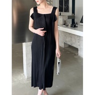 Miyake High-end Pleated French Casual Vacation Style Japanese Strap Dress #1878 #1878P