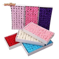 YOLANDA 50Pcs Soap Rose Flower, Handmade Realistic Floral Foam Rose, Creative Wreath Making Three La
