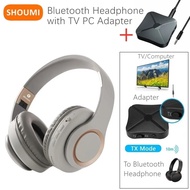 【Special Promotion】 Shoumi 15 Hours Play Wireless Headset Bluetooth Television Headphone With Mic Bluetooth Adapter Built-In For Tv Computer