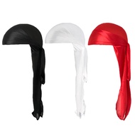 Durag Silk Unisex Pirate Cap Headwrap Durag Headscarf Soft Cap For Hair Accessories