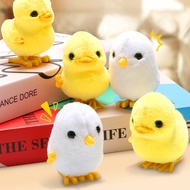 Wind Up Chicken Toys Cute Plush Jumping Chick Toy Hopping Animals Clockwork Windup Duck for Kids Bir