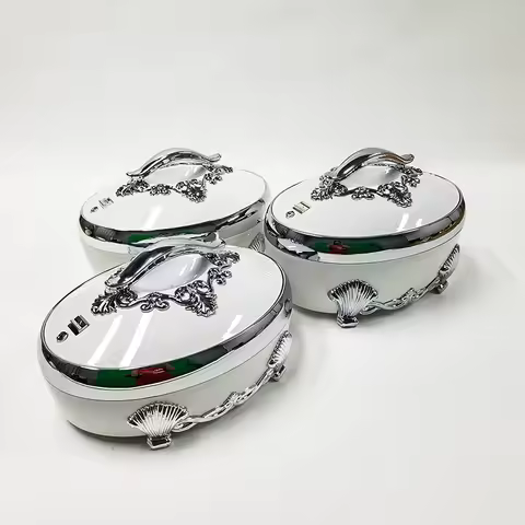 3Pcs/set 4 L / 5 L / 6L Lunch Box Plastic Thermal Container Food Warmer Ramadan Party Preservation S