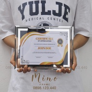 Khung Ảnh Bằng Khen A5 A4 10inch Mino Frame
