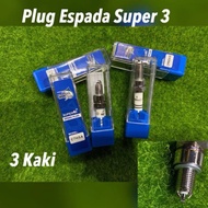 ESPADA RACING PLUG SUPER 3 PLATINIUM 3 KAKI C7HSA EX5 CPR8EA-9 LC135 LAGENDA KRISS SYMVF3I RS150 BON