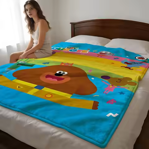 Throw High-Density Short Plush Blanket For Sofa Nap Air-Conditioned Room Soft Skin-Friendly Anime H-