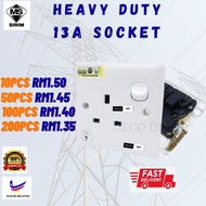 13A Single Switch Socket 13A Switch lampu Electric Socket 13A Socket Plug socket dinding wall socket