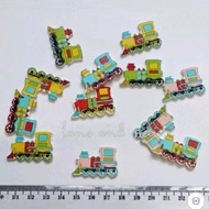Train Locomotive Wooden Buttons