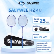 SALYWEE HZ 4U Badminton Racket – Lightweight Carbon Fiber, Single & Double, Free Premium Carrying Ba