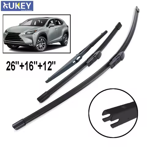 Xukey 3Pcs Front Rear Windscreen Wiper Blades Kit For Lexus NX 200 300 NX200 NX200t NX300h 2014 2015