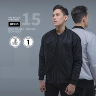 Jaket Bomber Bolak Balik Multifungsi HELIO Hitam - Iwearzule - Hitam