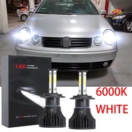 For Polo 9N 9N3 2001-2009 2x H7 Kit Car LED Headlight Bulbs TE PURE WHITE 6000K