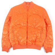 Excellent condition LOUIS VUITTON 2022SS LV SE Monogram Flower Quilted Jacket, Orange, Size 48, Made
