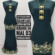Kain Pasang Cey Italian Crepe Sulam Lace Bidang 60 (Open Meter - Harga Untuk Setengah Meter(0.5M))