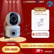 ISCEE Indoor Camera 2 Eyes View 2 Areas - FHD Resolution - Color Night Vision