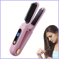 Cordless Hair Straightener Brush Negative Ion Straightener Comb 2-in-1 Straightener Brush Negative I