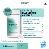Herbilogy Vita Daily Magnesium Magnesium Bisglycinate/ Supplement to Help Sleep & Muscle Cramps - 30