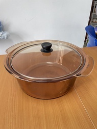 美國康寧透明琥珀玻璃鍋5L