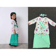 TURQOUIS BAJU KURUNG OWL CE SCALOP RAYA 2017 1Y 2Y 3Y 4Y 5Y 6Y 7Y 8Y