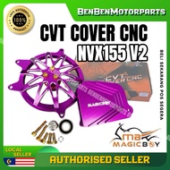 YAMAHA NVX V2 CNC CVT PULLEY COVER PURPLE SILVER BLACK BILLET ENGINE CVT COVER CNC ORIGINAL MAGICBOY