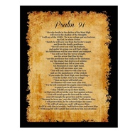 Canvas Wall Art Psalm 91 He Will Call Upon Me and I Will Answer Him Bible Verse Wall Print Inspirati