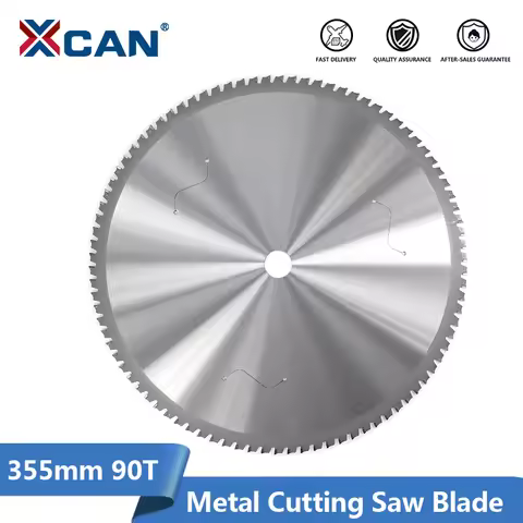 XCAN Metal Cutting Blade 355mm(14 Inch) x25.4mm 66 90T Carbide Circular Saw Blade For Aluminum Iron 