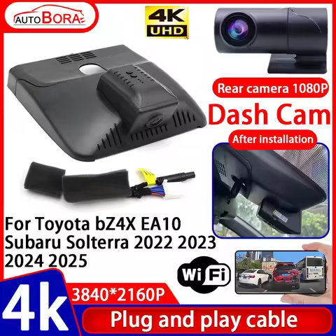 Video Recorder Night Visio 4K UHD Plug and Play Car DVR Dash Cam Camera for Toyota bZ4X EA10 Subaru 