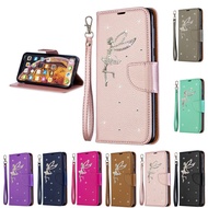 Samsung Galaxy A12/ A32 5G Bling Girl Phone Casing Flip PU Leather Case Support Wallet
