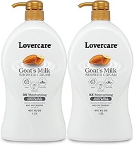 Lover's Care Goat's Milk Moisturizing Body Wash Shower Cream Almond Oil &amp; Cocoa Butter 40.7 Fl.Oz - 2-pack