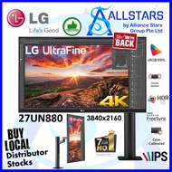 (ALLSTARS : We are Back Promo) LG 27UN880-B / LG 27UN880 27 inch UHD 4K IPS Monitor with Ergo Stand / DP v1.4 x1, HDMI 2.0 x2, Type-Cx1, Headphone Out, Built-In-Speaker, DisplayHDR™ 400, Extend/Retract, Swivel, Pivot, Tilt, Height Adjustable