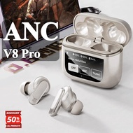 V8 Pro ANC Wireless Earphones Bluetooth 5.3 Headphones TWS Earbuds Sports Waterproof Headset With Mi