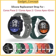 Strap For Coros Apex 2 , Coros Pace 2 , Coros Apex 42mm Replacement Silicone Color Strap
