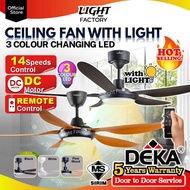 DEKA KRONOS F5DC LED DF50L / FANZO TURBO LED Champion / ECOLUXE ECO-515 DC Motor Ceiling Fan with Li