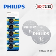 PHILIPS CR2032 3V LITHIUM CR2032x5 Coin Battery 3V