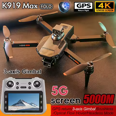K919 MAX GPS Drone Professional 4K HD Camera 3-Axis Gimbal Obstacle Avoidance Brushless 5G WIFI Larg