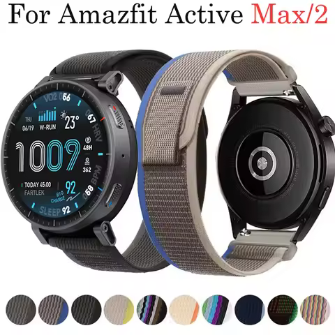 20mm 22mm Trail Nylon Strap for Amazfit Active Max/2/Balance 2 1 Breathable Sports Wristband for Hua