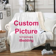 Custom Warm Fleece Throw Blanket Premium Sherpa Blankets for Bed Sofa Customized Plush Thin Quilt Print on Demand Dropshipping