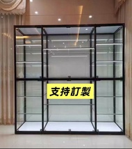 訂製玻璃展示櫃 手辦展示櫃 玩具防塵玻璃櫃glass display cabinet#鋼化玻璃