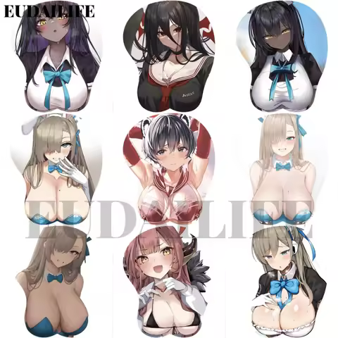 Asuna Tsubaki 3D Mousepad Blue Archive Hand Wrist Rest Mouse Pad Mousepad Silicone Oppai Soft Mouse 