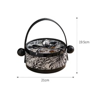 Ceramic portable fruit basket for living room and home use