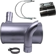 FridayParts 6738-11-5510 6738115520 Muffler with Clamp and 2Pcs U-Bolt Compatible for Komatsu Engine