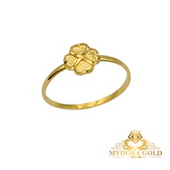 MydoraGold Cincin Emas Fesyen Series | Cincin Clover Minimalist Emas 916 [916 Gold] Gold Ring Jewellery Fashion Ring