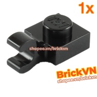 [1 Pc] LEGO Piece 1x1 With Horizontal Clip (Open O Clip), ID Black 4517925 61252